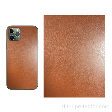 Leather back film para sa mobile phone
